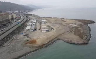 Rize’de Lojistik Merkezinin dolgu çalışmaları sürüyor
