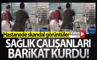 Cebeci Hastanesi’nde skandal görüntü: Sağlık çalışanları yine barikat kurdu