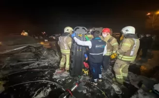 Sarıyer’de feci kaza: 2 yaralı
