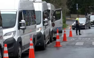Sarıyer’de jandarmadan okul servisi denetimi
