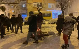 Sarıyer’de kar yağışı şiddetini artırdı

