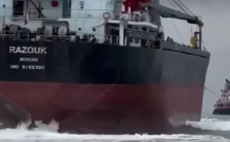 Sarıyer’de karaya oturan gemi başarıyla kurtarıldı