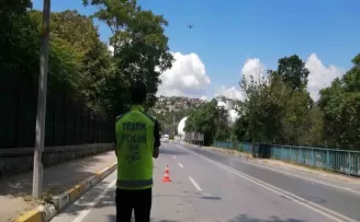 Sarıyer’de Kurban Bayramı tedbirlerinde dron ile denetim
