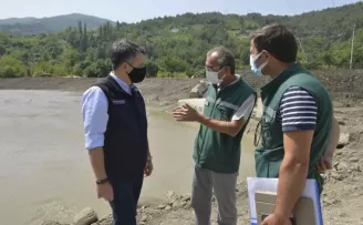 Sel sonrası Ezine Çayı’nda köprü inşaatı başladı
