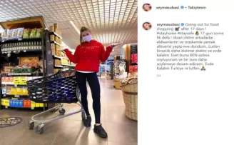 Şeyma Subaşı:”17 gün sonra ilk defa dışarı çıktım arkadaşlar“
