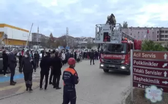 Silivri Devlet Hastanesinde yangın tatbikatı
