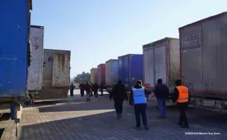 Suriye’ye bugüne kadar 58 yardım tırı ulaştı
