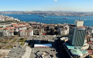 Taksim AKM’de son durum havadan görüntülendi
