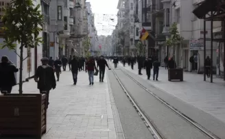 Taksim’de dikkat çeken yoğunluk

