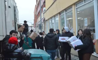 Tavşanlılı gençlerden yardım seferberliği
