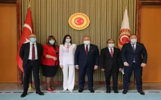 TBMM Başkanı Şentop, AKPM Ukrayna Delegasyonu Başkanı Mezentseva ile görüştü
