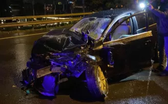 TEM Otoyolu’nda feci kaza: 2 yaralı
