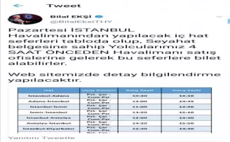 THY’nin yarınki uçuşları belli oldu