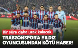 Trabzonspor’a yıldız oyuncudan kötü haber!