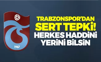 Trabzonspor'dan sert tepki! 
