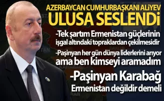 Azerbaycan Cumhurbaşkanı Aliyev ulusa seslendi