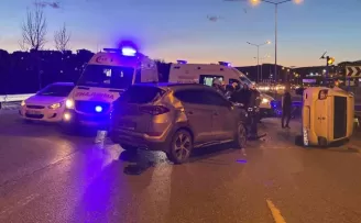 Ümraniye’de Şile otoyolunda kaza: 2 yaralı
