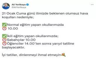 Vali Yerlikaya’dan yarıyıl tatiliyle ilgili açıklama

