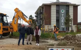 Yenimuhacir TOKİ konutlarında doğal gaz meşalesi yanıyor