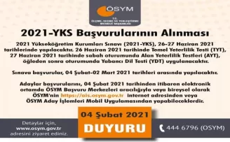 YKS başvuru tarihleri açıklandı
