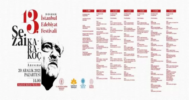 13. İstanbul Edebiyat Festivali başlıyor
