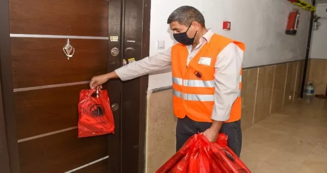 140 bin haneye çöp poşeti
