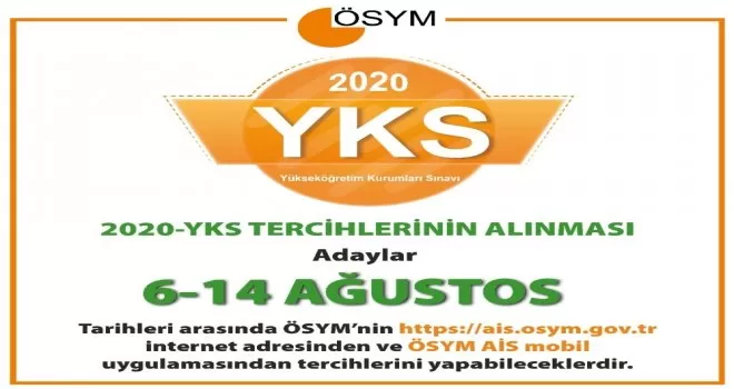2020-YKS tercihleri başladı
