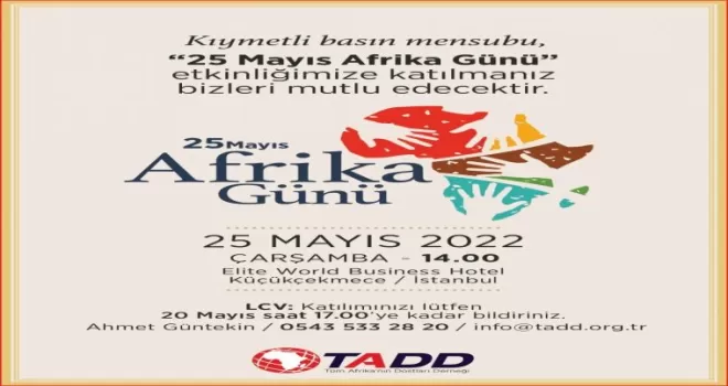 25 Mayıs Afrika Günü etkinliği başlıyor
