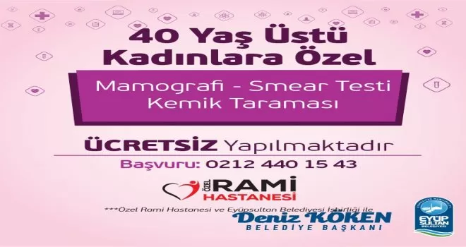 40 yaş üstü kadınlara ücretsiz sağlık hizmeti
