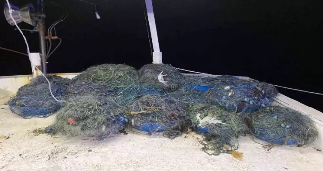 8 bin metre kalkan ağına el konuldu
