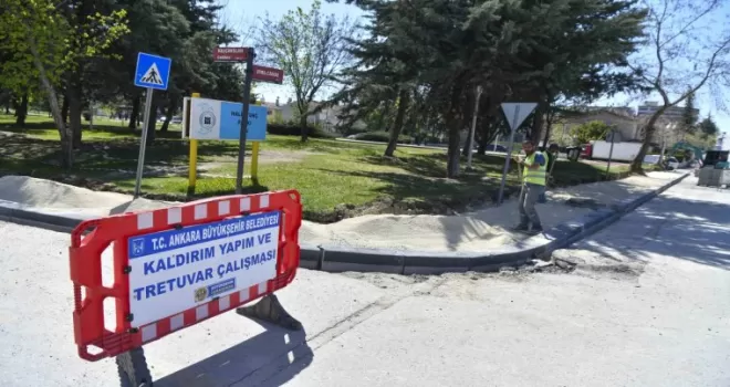 ABB’de kaldırım çalışmaları tam gaz