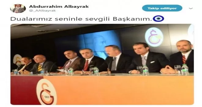 Abdurrahim Albrayk’tan Mustafa Cengiz paylaşımı
