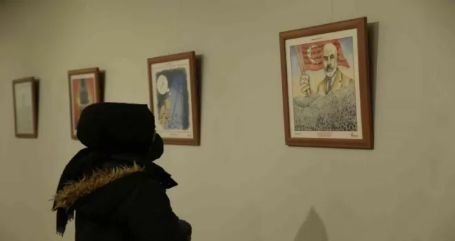 Akif’in şiirlerini karikatürlerle anlattılar
