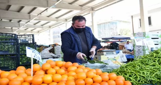 Altındağ pazarlarında korona virüs denetimi

