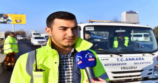 Ankara Büyükşehir Belediyesi’nden ücretsiz çekici hizmeti
