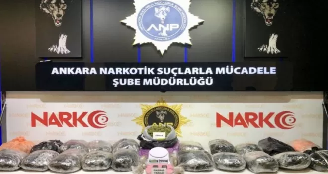 Ankara’da 22 kilo esrar ele geçirildi