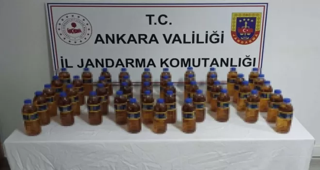 Ankara’da 25 litre sahte içki ele geçirildi
