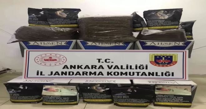 Ankara’da jandarmadan kaçak tütün operasyonu
