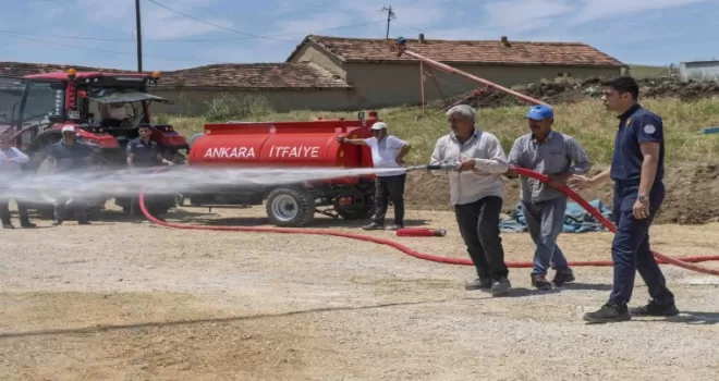 Ankara’da kırsal mahallelere yangın söndürme tankeri desteği