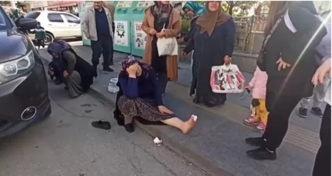 Ankara’da otomobilin çarptığı kadın yaralandı
