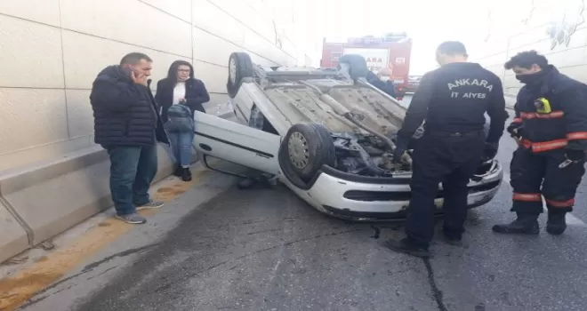 Ankara’da trafik kazası: 1 yaralı
