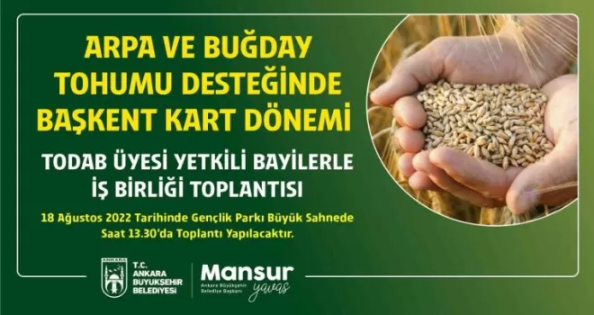 Ankara’da üreticilere tohum desteği
