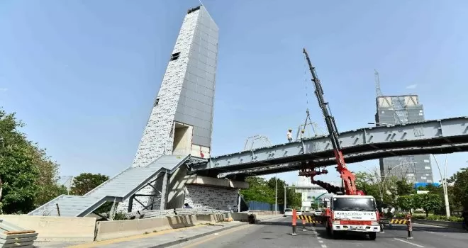 Ankara’da üst geçit çalışmaları devam ediyor
