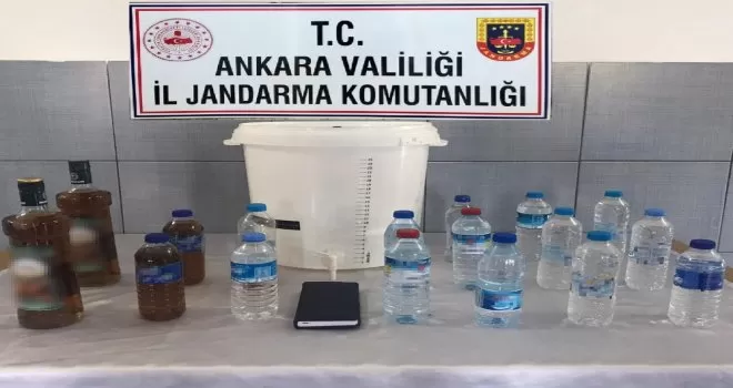 Ankara jandarmasından kaçak ve sahte içki operasyonu
