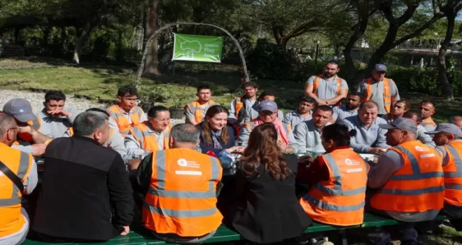Antalya’da yeşil bayraklı parkta emek buluşması