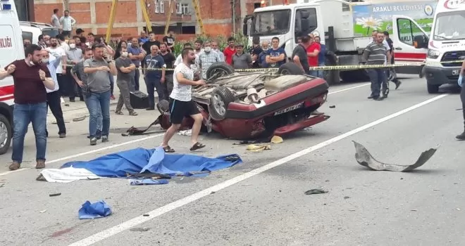 Aracıyla takla atan genç sürücü hayatını kaybetti
