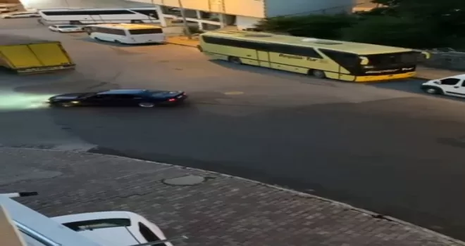 Arnavutköy’de drift yapan maganda kamerada
