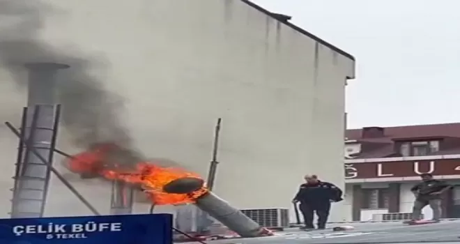 Arnavutköy’de restoranda yangın paniği
