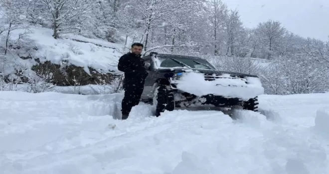 Artvin’de kar yağışı yeniden etkili olmaya başladı
