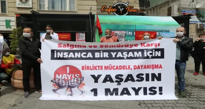 Artvin’de Korona virüs tedbirli 1 Mayıs kutlaması

